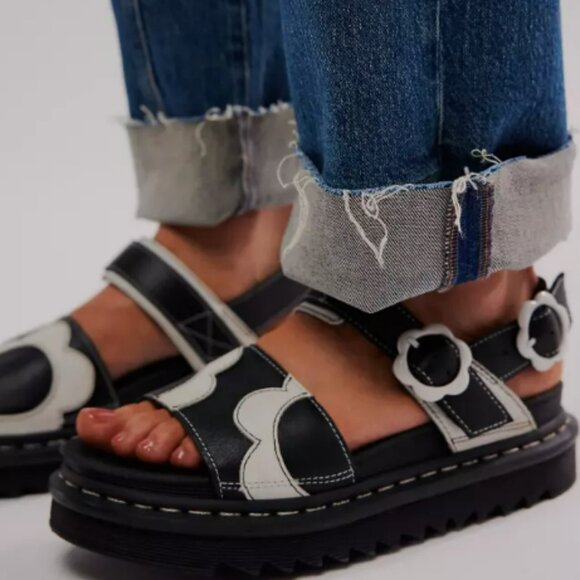 Dr. Martens Black and White Mules - Picture 7 of 16